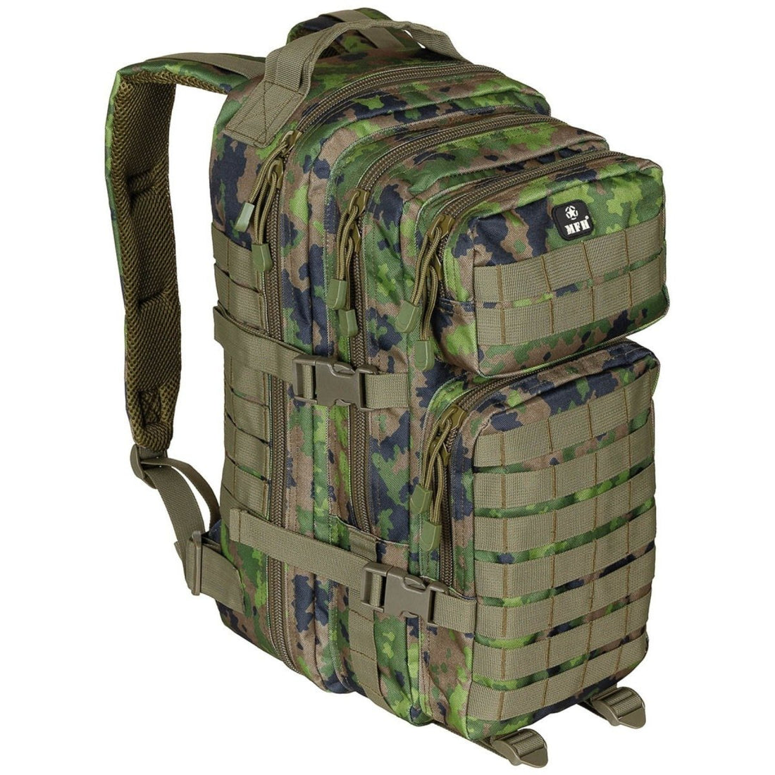 Plecak taktyczny MFH Assault I 30L Wyściełane szelki MOLLE M05 Camo