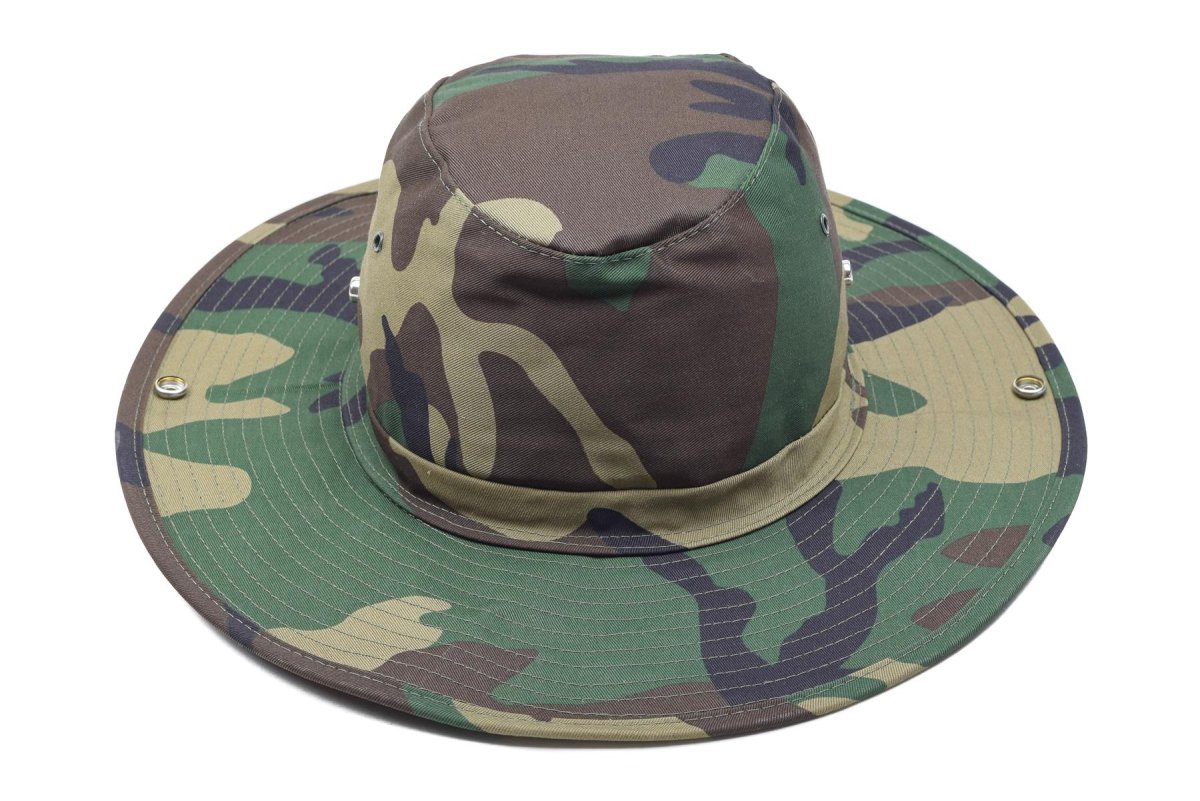 Marka MFH Wojskowa kapelusz w stylu Bush Summer Panama Dżungla Cap Cap Woodland NOWOŚĆ