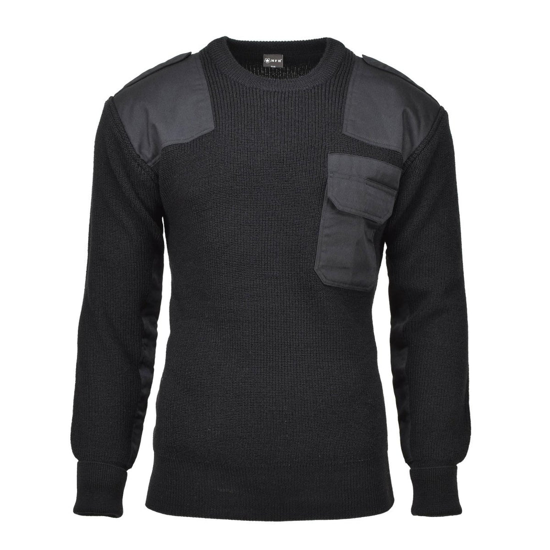 MFH SWEATER SWEATO Commer Selk Rib Rit Wełna Wzmocniona wełna