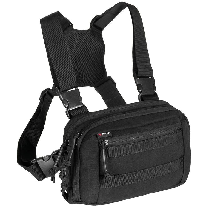 MFH Chest Pack Recon Taktyczna torba na klatkę piersiową Molle Organizer System Wielokolorowy czarny kompaktowy kwadratowy obraz z przodu