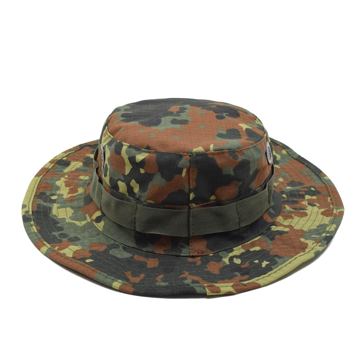 MFH Kapelusz wojskowy z wieloma pikowanymi rondami i pętlami obwodowymi Flecktarn Camo