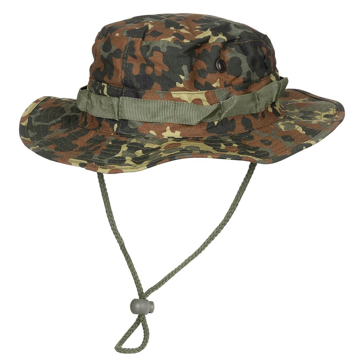 MFH Kapelusz wojskowy z wieloma pikowanymi rondami i pętlami obwodowymi Flecktarn Camo