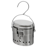 MFH Szwedzka armia Trangia Mess Mess Repro M40 Stal nierdzewna 1,5L Burner kempingowy
