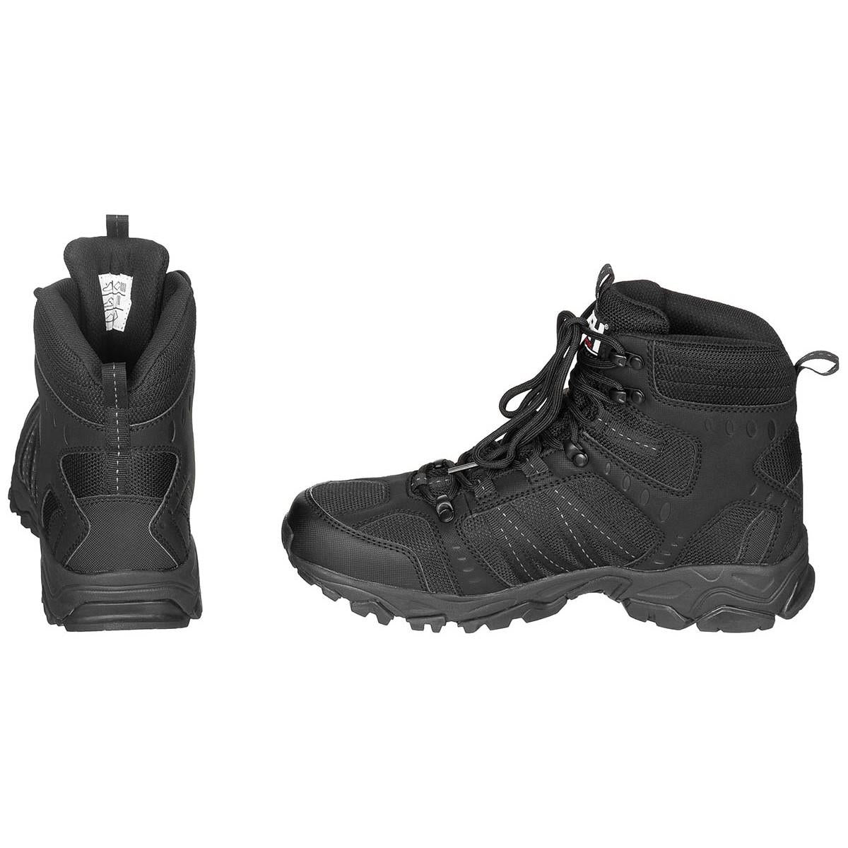 Taktyczne buty bojowe MFH Wodoodporna, oddychająca, szybkoschnąca membrana HBR, czarna