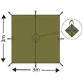 MFH Tarp Extreme Tarpaulin Wodoodporny namiot ochronny z pętlami na stałe, parasol przeciwsłoneczny NOWOŚĆ