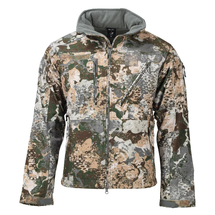 Kurtka taktyczna typu softshell MIL-TEC z polaru i wodoodpornego 3-warstwowego laminatu z kapturem - GoMilitar