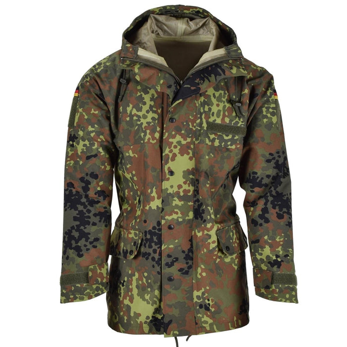 Kurtka polowa armii niemieckiej marki Mil-Tec GoreTex Flecktarn camo wodoodporna przeciwdeszczowa - GoMilitar