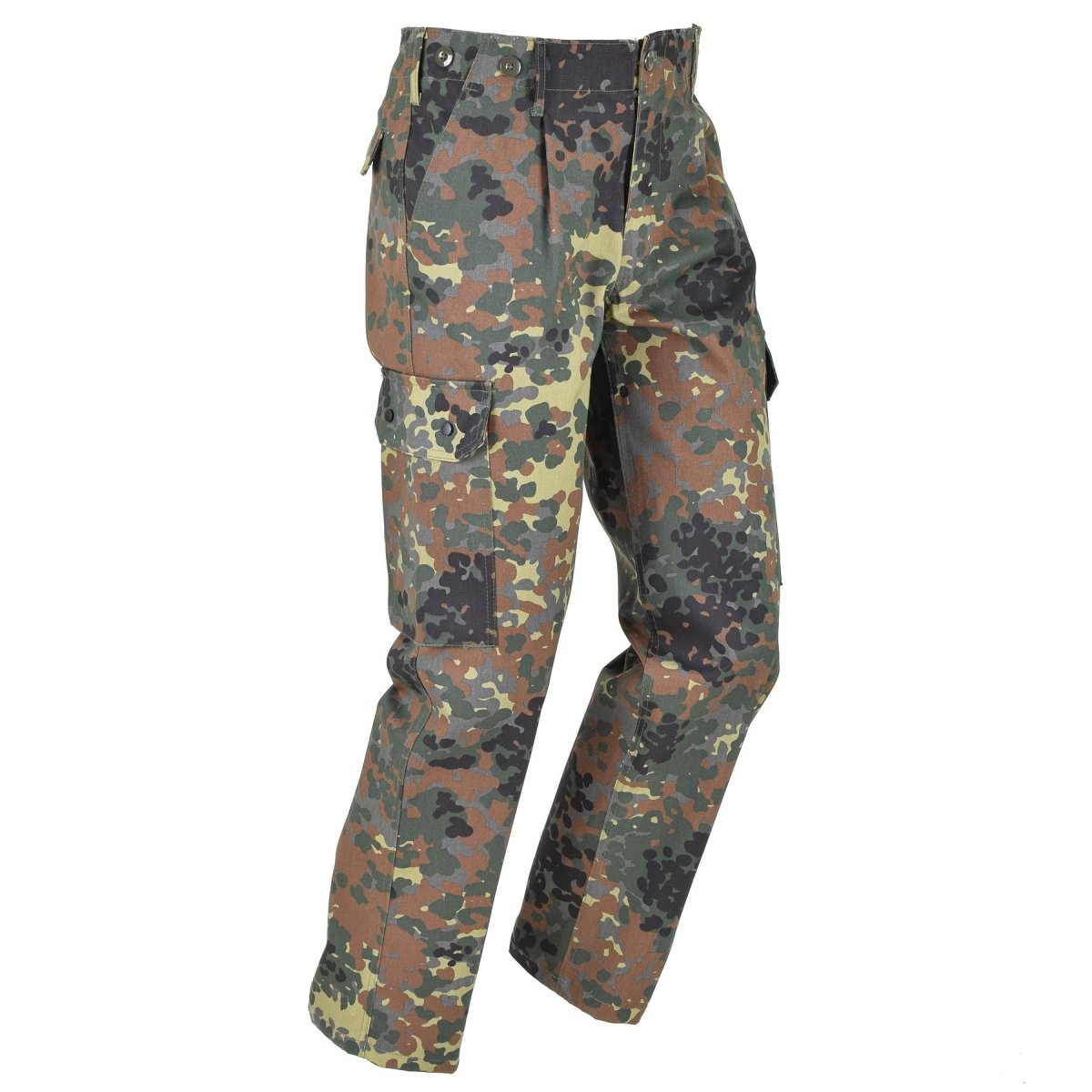 Marka MIL-TEC Styl armii niemieckiej jakość Flectarn Camo zwykłe spodnie z polami ładunkowymi