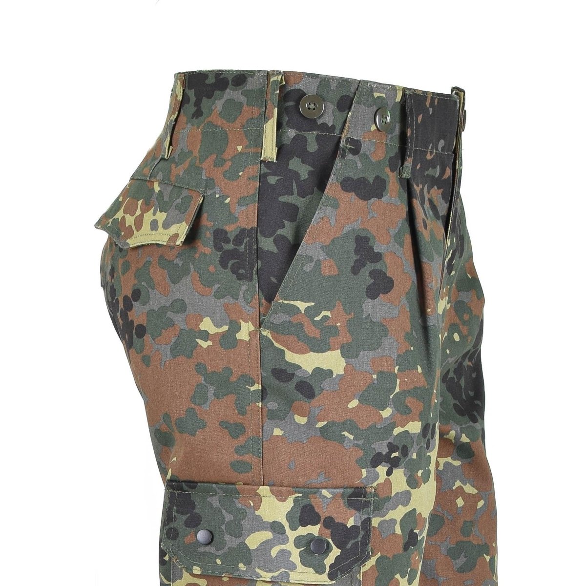 Marka MIL-TEC Styl armii niemieckiej jakość Flectarn Camo zwykłe spodnie z polami ładunkowymi