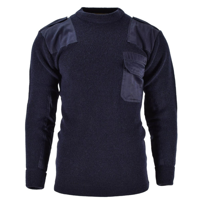 Mil - Tec marka Męska Sweter Niemiecki sweter Commando Jumper Granatowy sweter Wełniany - GoMilitar