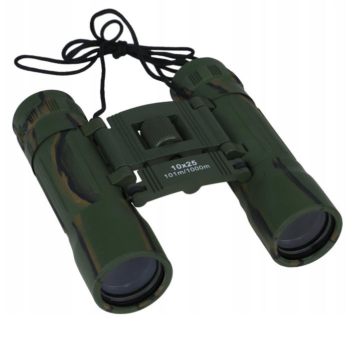 Lornetka składana MIL-TEC 10x25 Clear View Nylonowa torba ochronna Camo - GoMilitar