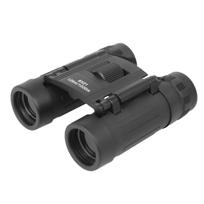 Lornetka składana MIL-TEC 8x21 Pole widzenia 126m Nylonowa torba w zestawie Czarna - GoMilitar