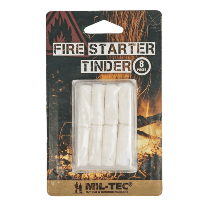 MIL-TEC Fire Starter Tinder 8 Pieces Watertight Pouch Outdoor Camping Survival - GoMilitar