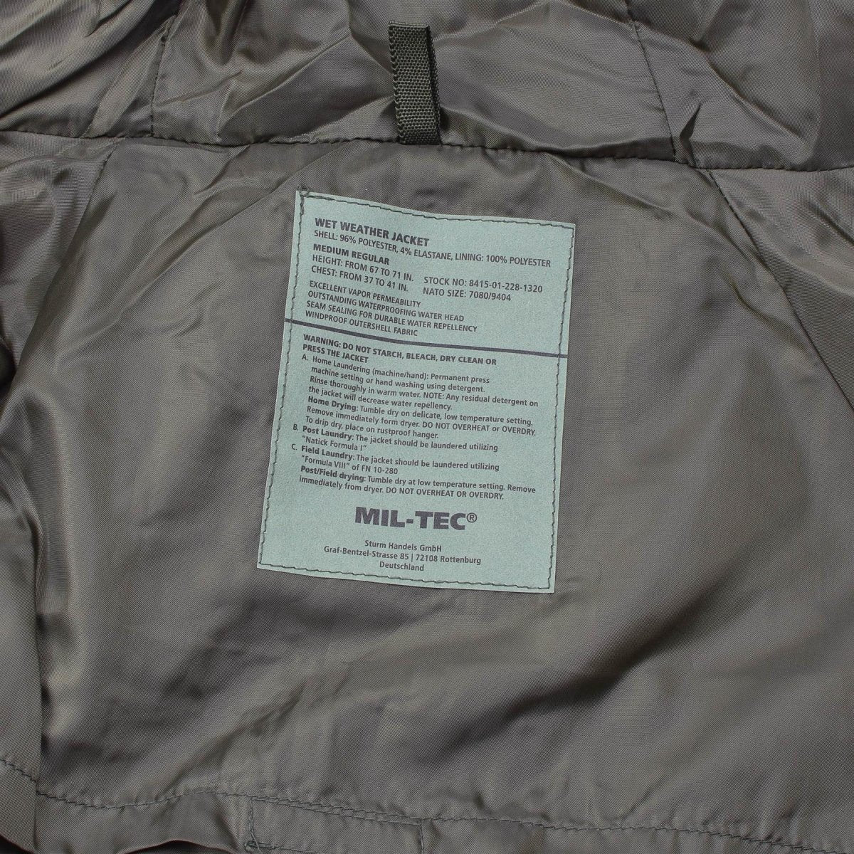Mil-Tec wojskowy kurtka Wet Woodland 3-warstwowa wiatroodporna goretex NOWOŚĆ
