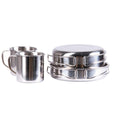 MIL-TEC Outdoor Cureware 8 sztuk stali nierdzewna kubek do gotowania na garnka
