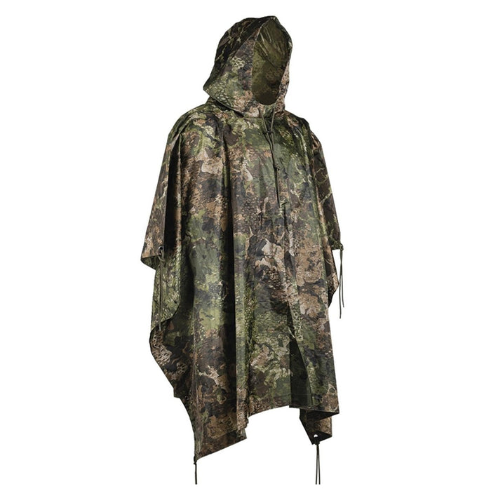 MIL - TEC Poncho, wodoodporny, wodoodporny namiot ripstop z kapturem i powłoką PVC - GoMilitar