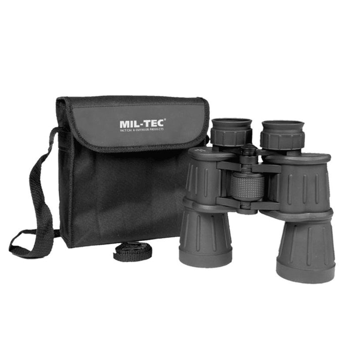 Mil-Tec Rubber Coated Binoculars 7x50 Outdoor Hiking Hunting Optics Black - GoMilitar