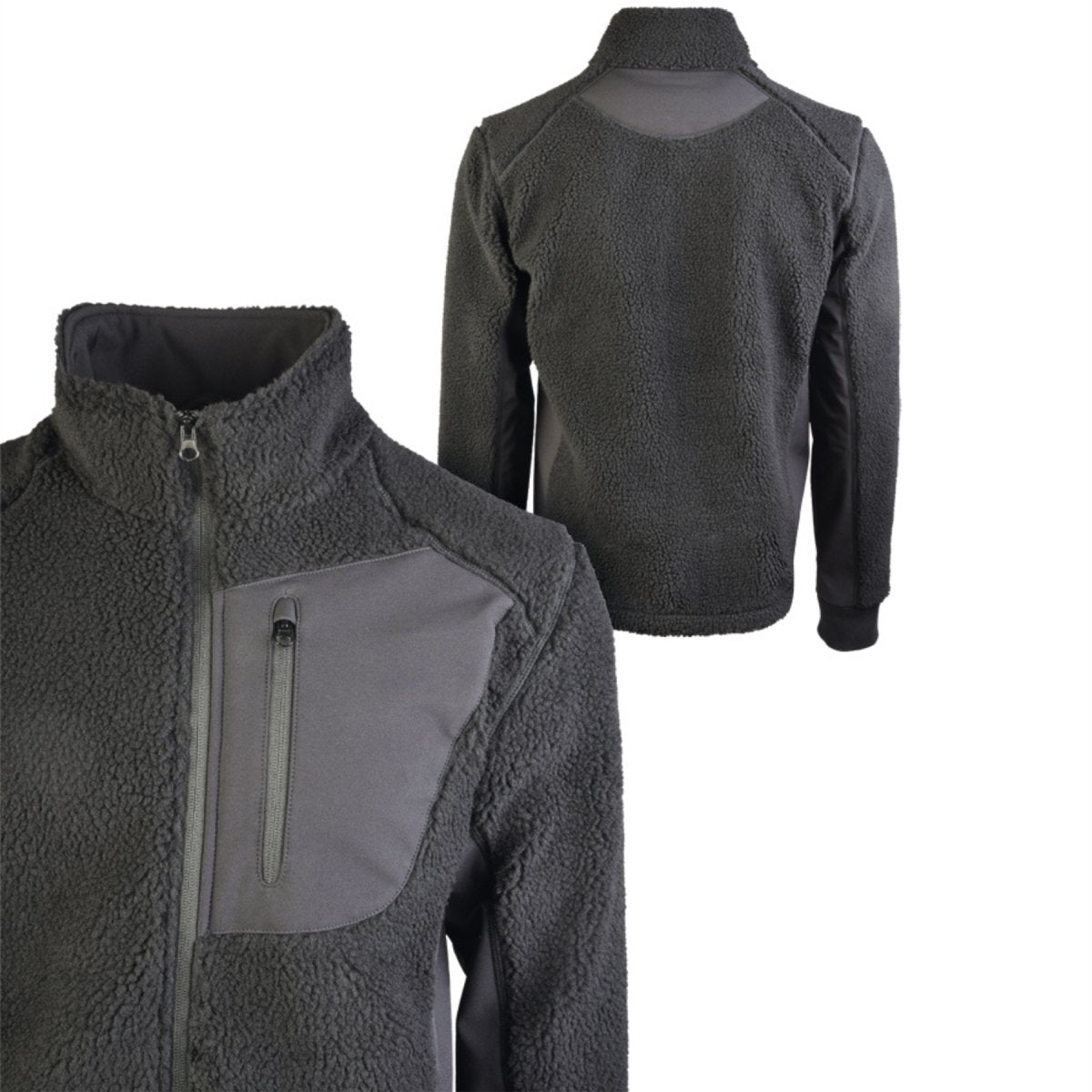 Mil-Tec Kurtka Polarowa Sherpa Bearforce Ciepły Polar Teddy Outdoor Czarna