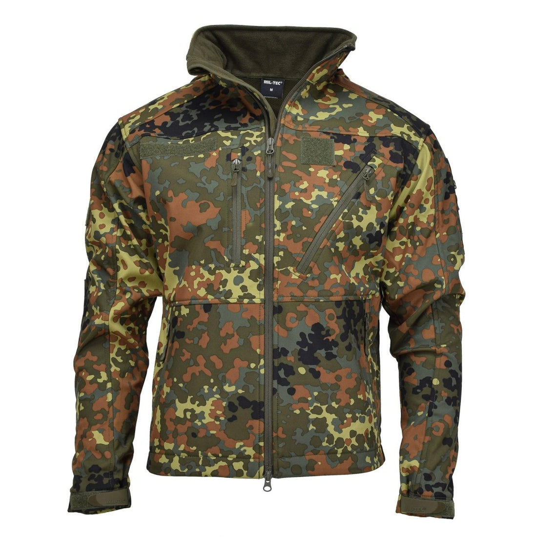 MIL-TEC Softshell Kurtka SCU 14 Niemiecka Flecktran Camo Outdoorowa odzież wiejska