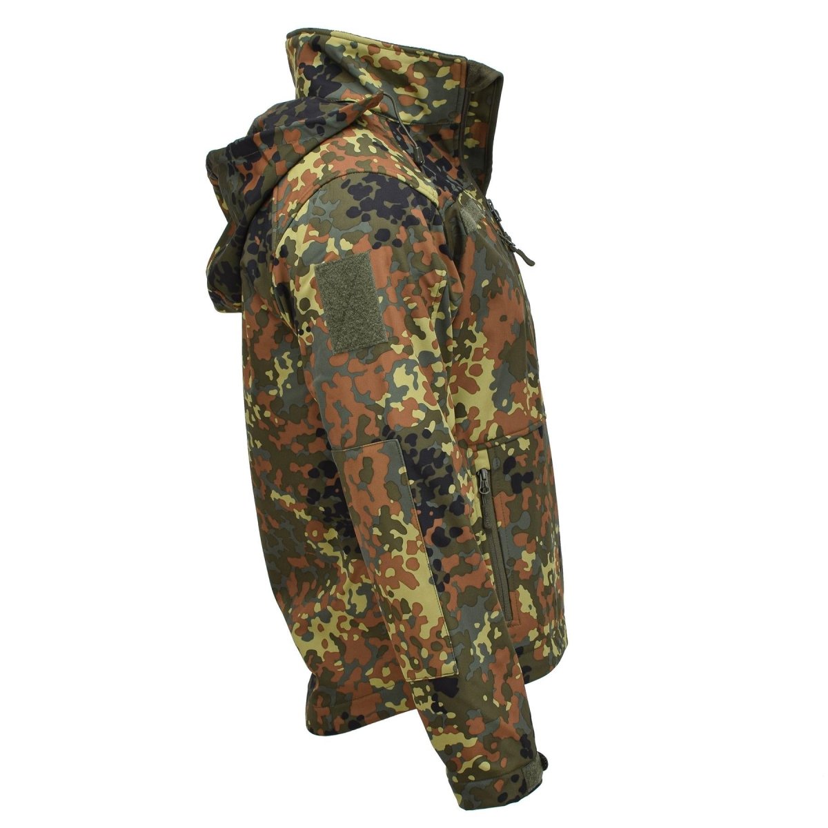 MIL-TEC Softshell Kurtka SCU 14 Niemiecka Flecktran Camo Outdoorowa odzież wiejska