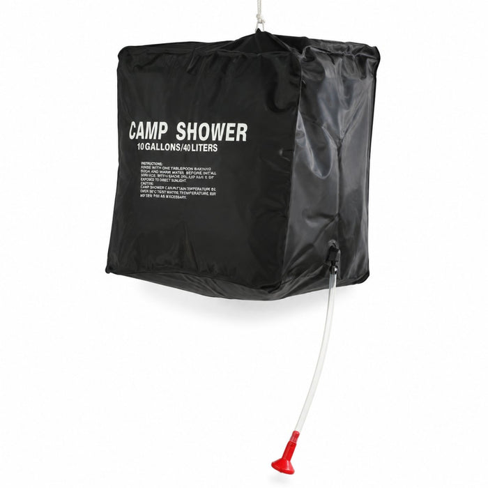 Mil-Tec Solar Shower Bag 40L Camping Hiking Outdoor Portable Shower Black - GoMilitar