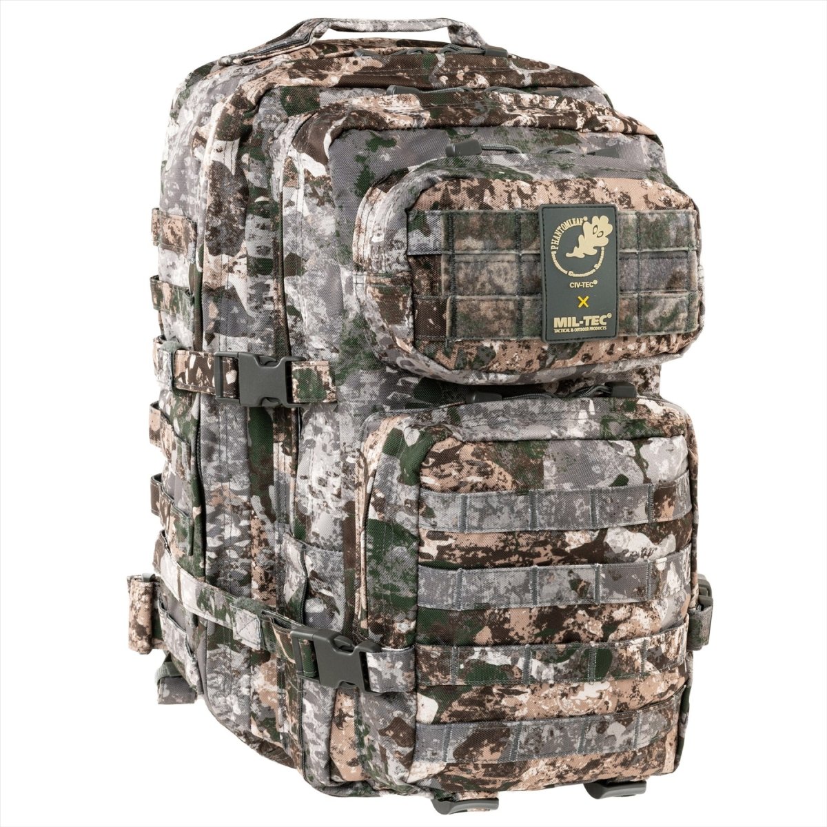 MIL-TEC US Assault Tactical Backpack 36L Ergonomic Formed Formed Ramiona