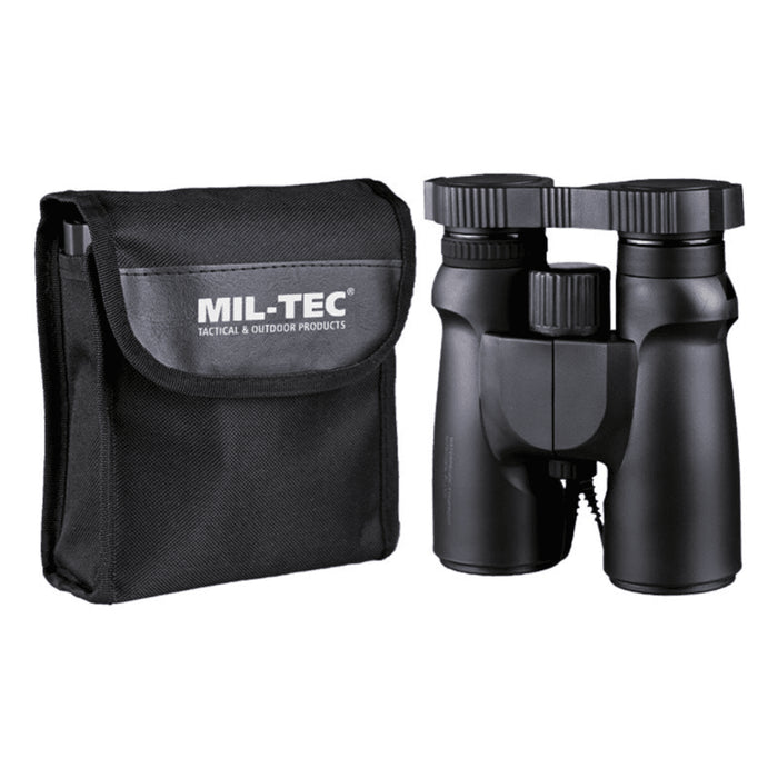 Mil-Tec Waterproof Binoculars 8x42 Black Outdoor Hunting Hiking Optics - GoMilitar