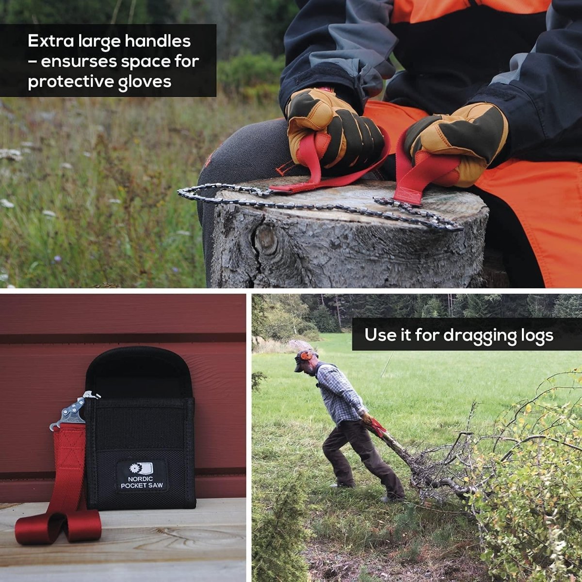 Nordic Pocket Saw awaryjne ręczne ŁAMA ŁAMINEK ZAKATNIE ZIELONY Zielone uchwyty