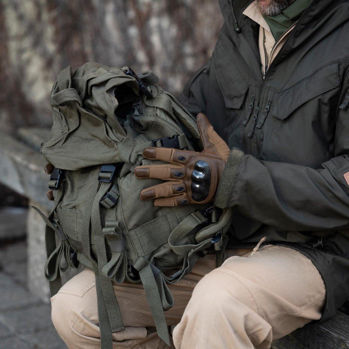 Oryginalny Austria Wojskowy Plecak Odłączalny górna pokrywa 25L OD Green