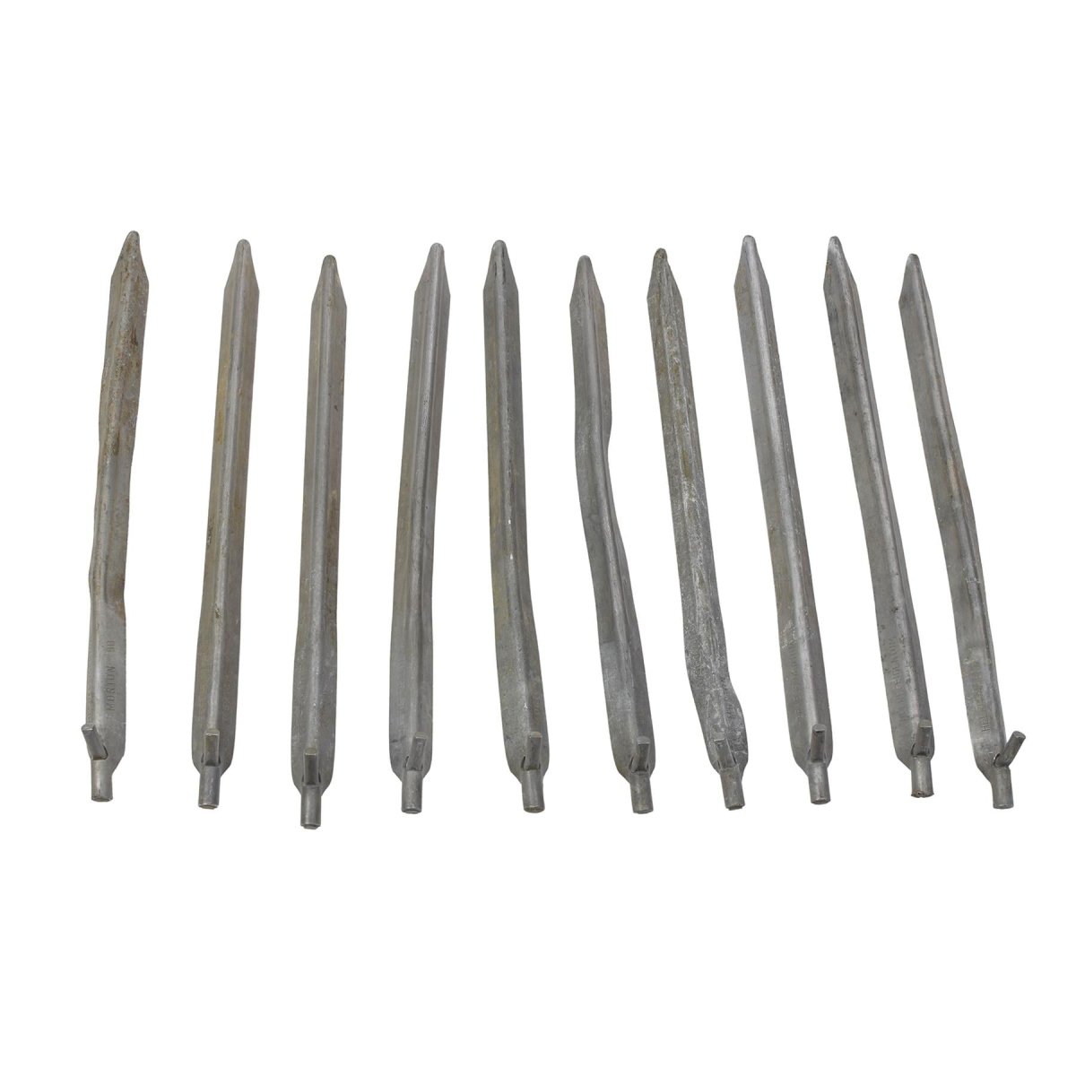 Oryginalne austriackie wojskowe aluminiowe śledzie do namiotu, 10 szt. 26 cm