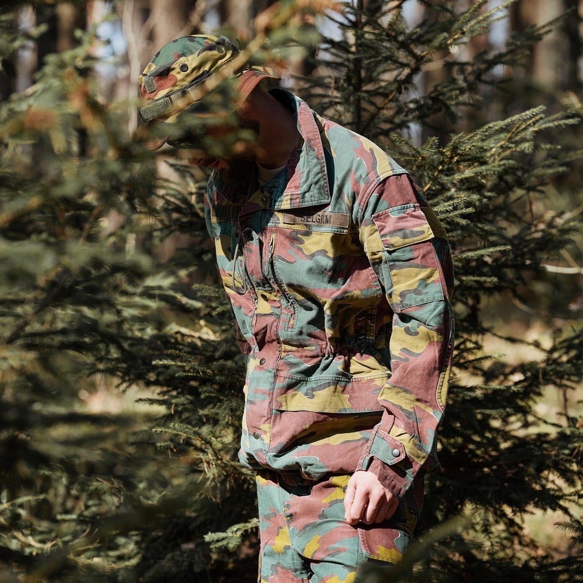 Oryginalny belgijska armia wojskowa M90 Field Jacket Parma Jigsaw Camo SUDRPLUS