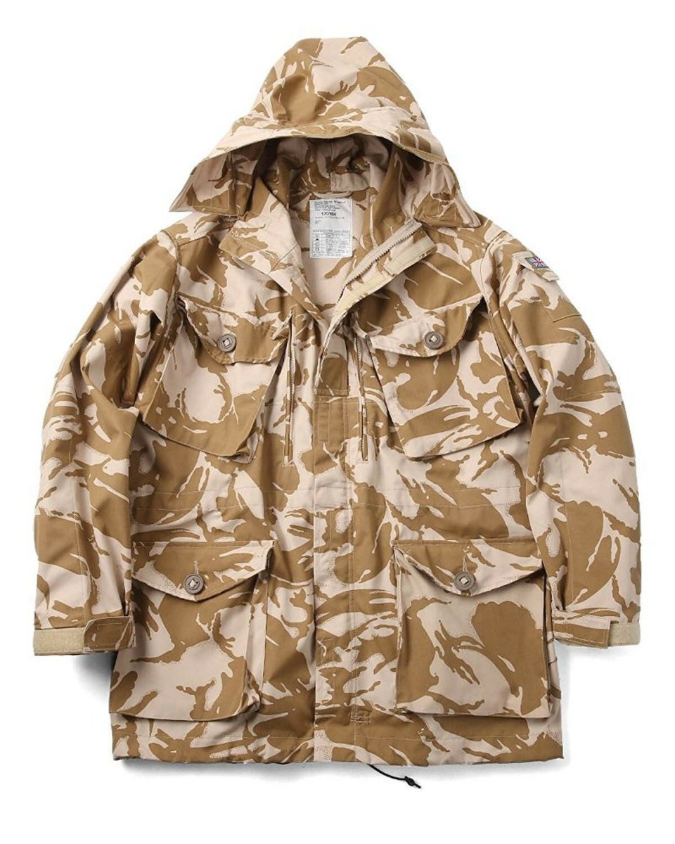 Oryginalna brytyjska armia wojskowa Pustynna Kurtka Parkana Smock Windproof Nowy