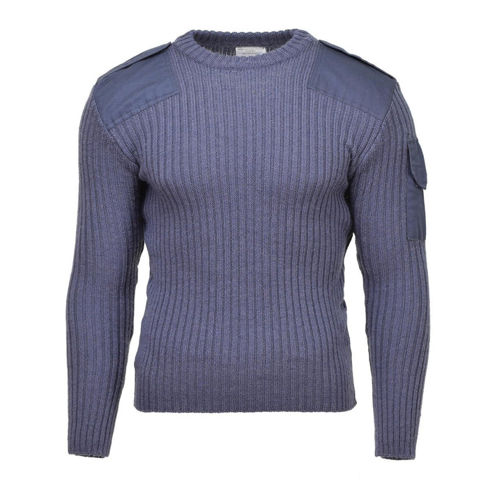 Oryginalny sweter armii brytyjskiej Commando Jumper Blue Grey Wool - GoMilitar