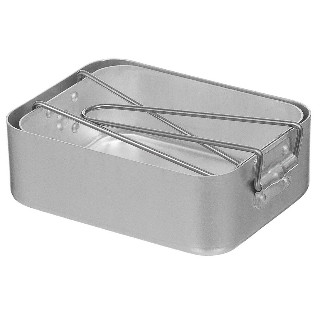 Oryginalny brytyjski wojskowy zestaw kuchenny do kuchni, aluminiowy zestaw do gotowania na świeżym powietrzu, szary