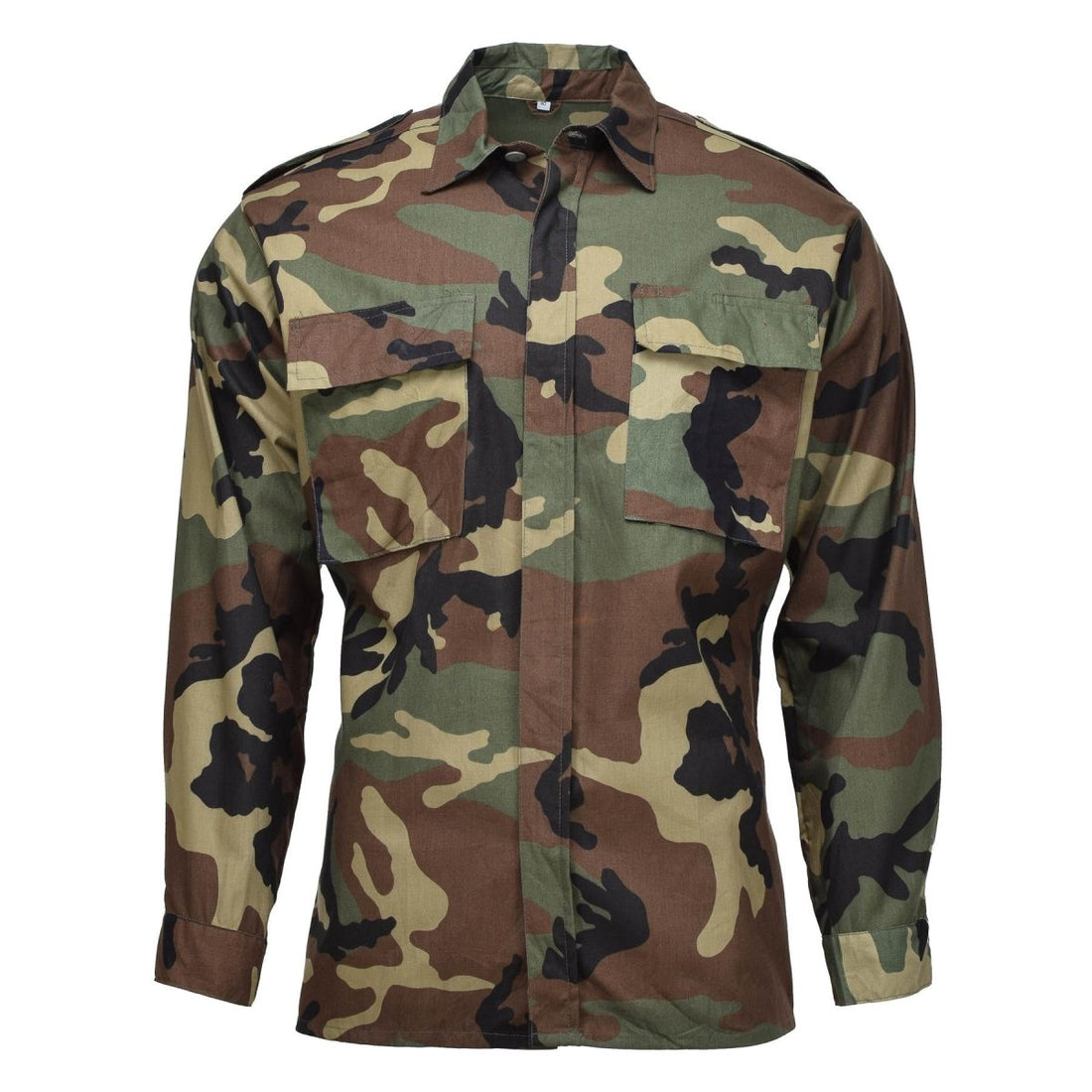 Oryginalny Chorwacki numer wojskowy Koszula Cotton BDU Woodland Camo Army SURPLUS NOWOŚĆ