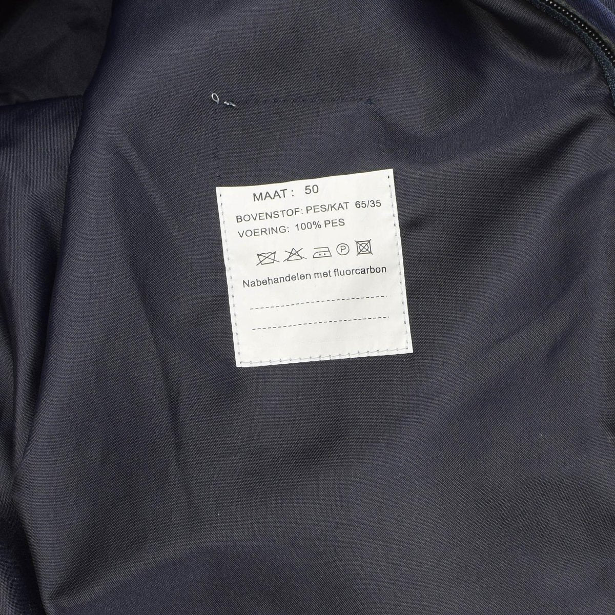 Oryginalny holenderski problem wojskowy męski piosenek przeciwdeszczowy liniowiec Trenchcoat Solid Blue