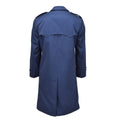 Oryginalny holenderski problem wojskowy męski piosenek przeciwdeszczowy liniowiec Trenchcoat Solid Blue