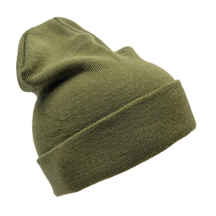 Oryginalna holenderska czapka zimowa wojskowa WoolGuard Roll Top wełniana czapka zimowa zielona - GoMilitar