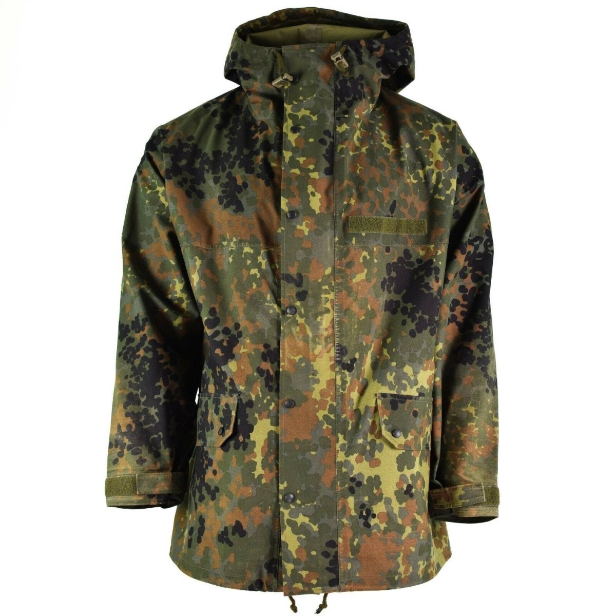 Oryginalna niemiecka kurtka polowa Goretex Flecktarn Wodoodporny sprzęt przeciwdeszczowy Parkana