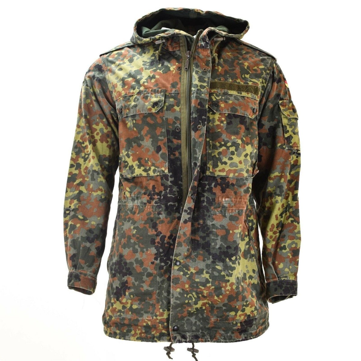 Oryginalna niemiecka kurtka pola armia parka parka wojskowa Flecklecktarn Camo wkładnia