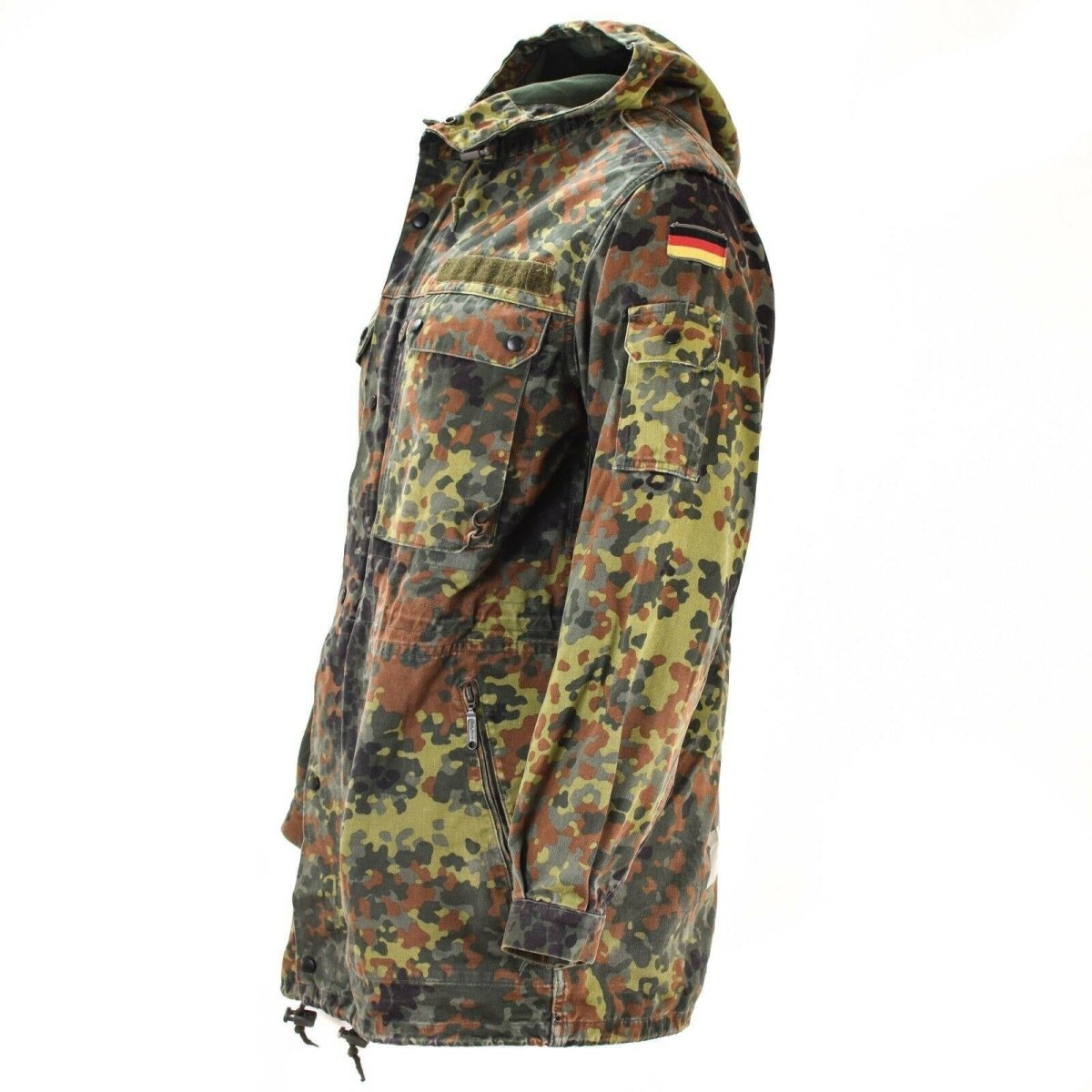 Oryginalna niemiecka kurtka pola armia parka parka wojskowa Flecklecktarn Camo wkładnia
