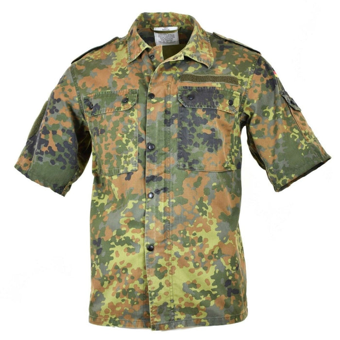 Oryginalna koszula armii niemieckiej zapinana na zamek typu flecktarn z krótkim rękawem, bojowa BW Army - GoMilitar