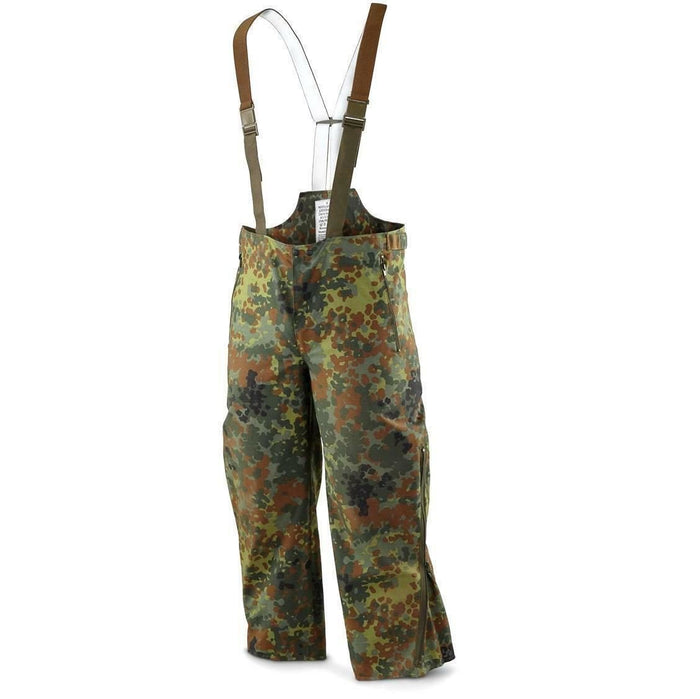 Oryginalne spodnie przeciwdeszczowe armii niemieckiej GoreTex Bib n Brace Flecktarn - GoMilitar