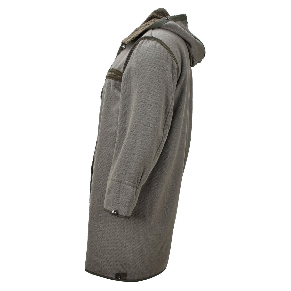 Oryginalne niemieckie wojsko długie Parma Faux Fur Line Thermal Hooded Army Olive