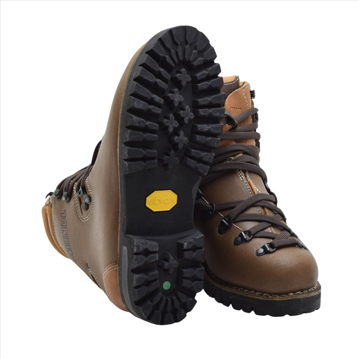 Oryginalne Buty Turystyczne Niemieckiej Armii Wojskowej Skórzane Vibram Outdoor Brązowe