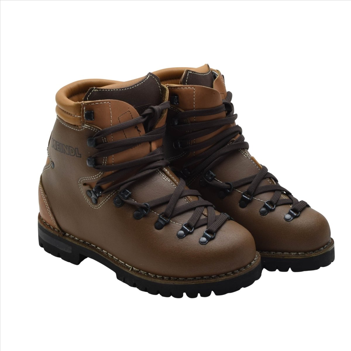 Oryginalne Buty Turystyczne Niemieckiej Armii Wojskowej Skórzane Vibram Outdoor Brązowe