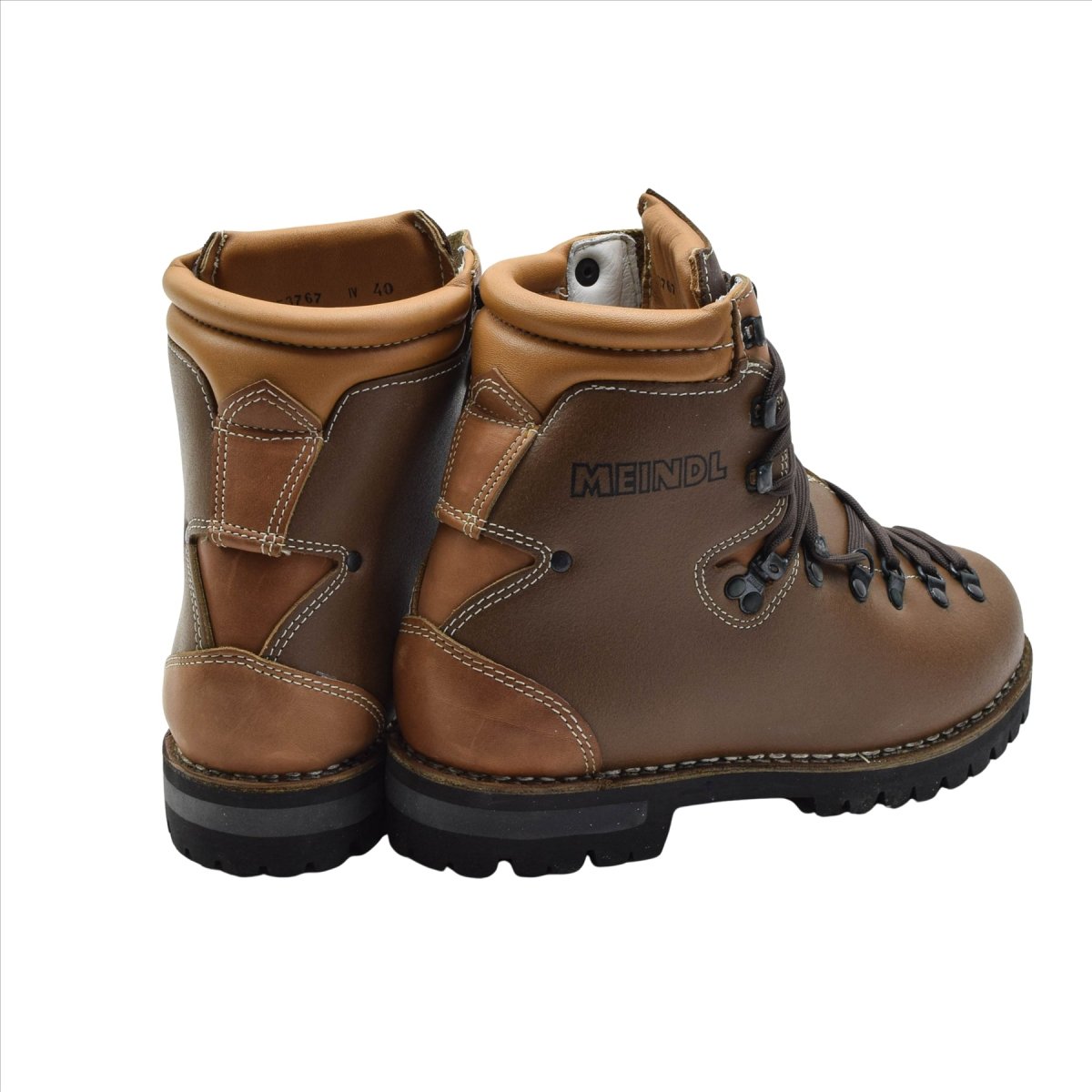 Oryginalne Buty Turystyczne Niemieckiej Armii Wojskowej Skórzane Vibram Outdoor Brązowe