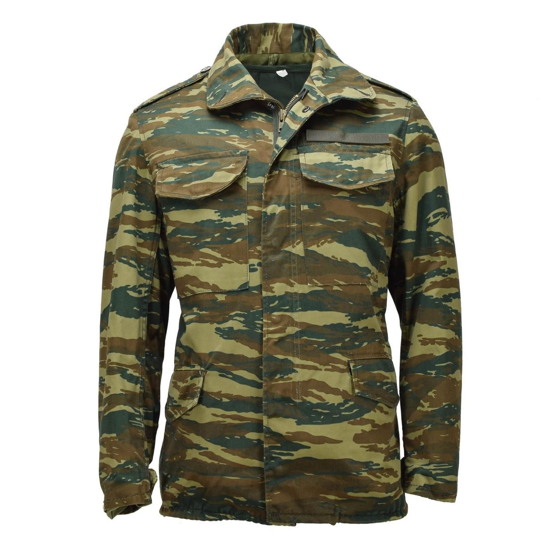 Oryginalna grecka kurtka wojskowa M65 z odpinaną podpinką Army Issue Lizard Camo