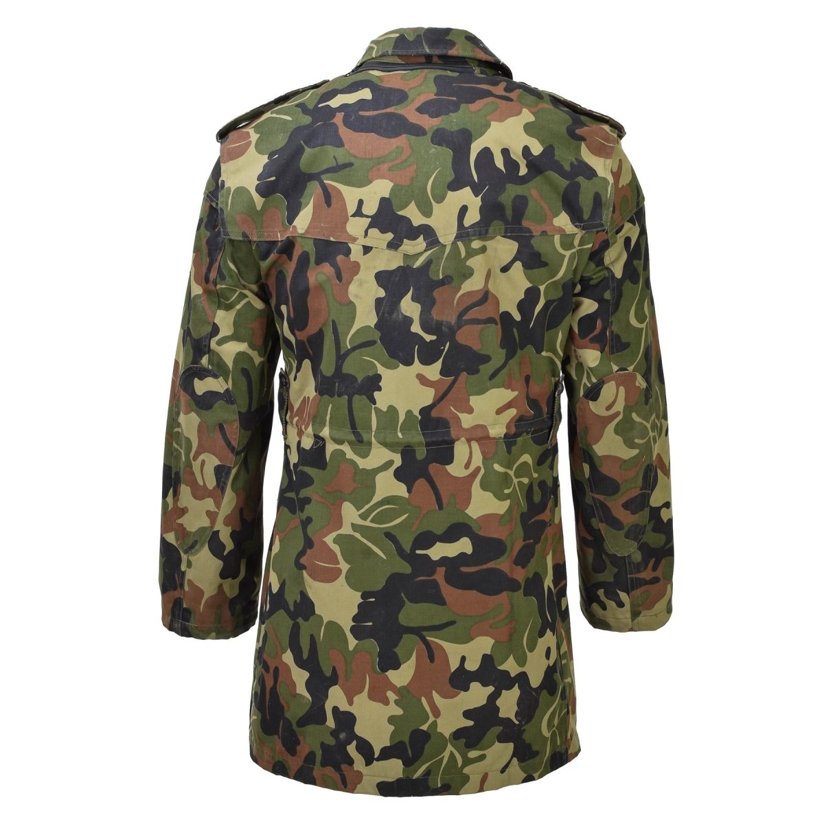 Oryginalny rumuński wojskowy Parkana M93 Camo liść z kapturem długi kurtka taka taka nowa