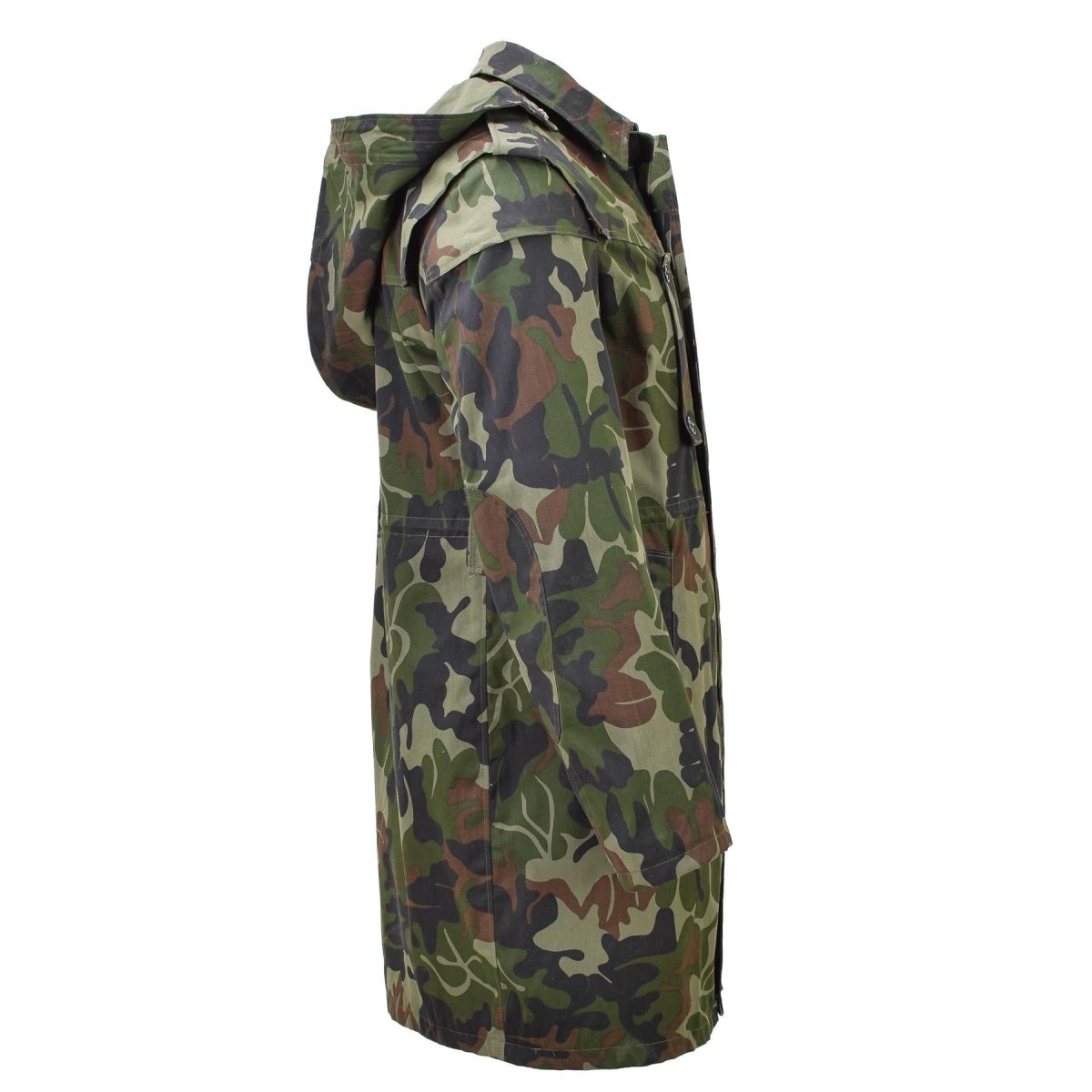 Oryginalny rumuński wojskowy Parkana M93 Camo liść z kapturem długi kurtka taka taka nowa